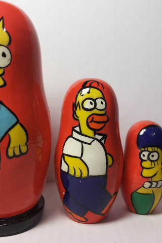 Matryoshka Family Simpsons Favorite Characters Russian Nesting Doll 5 Pcs 