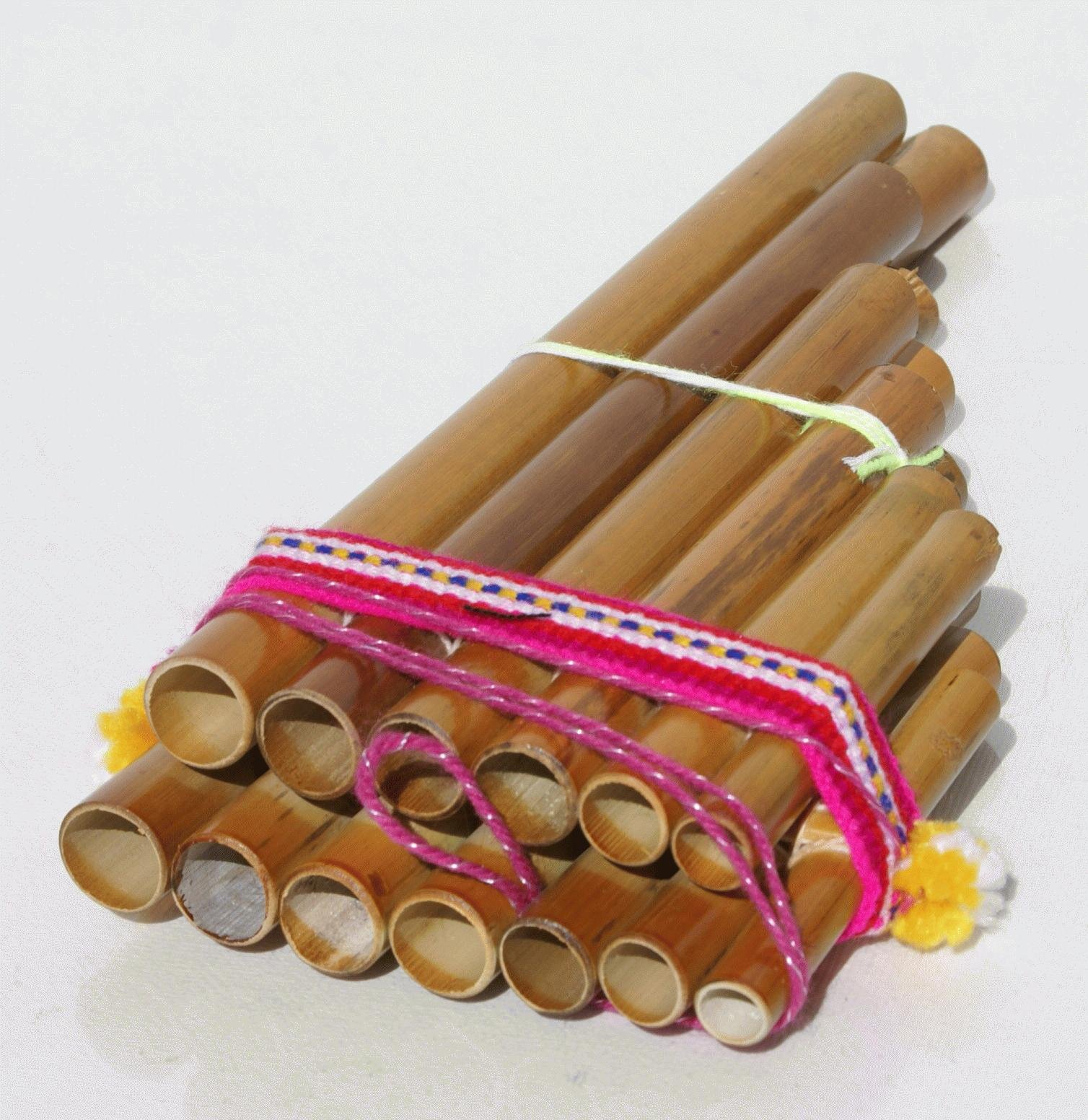 Bamboo Pan Flute Traditional Indian Musical Instrument of Ecuador - $24