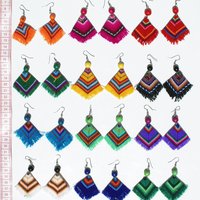 Lot 10 Pairs Dangle Colored Ethnic Peruvian Earrings Jewelry Online Sale Peru 